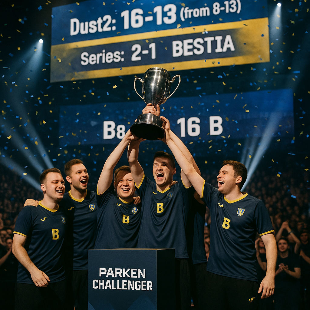 B8 vs BESTIA 2:1 – reverse sweep po 8:13 na Dust2 dał Ukraińcom tytuł